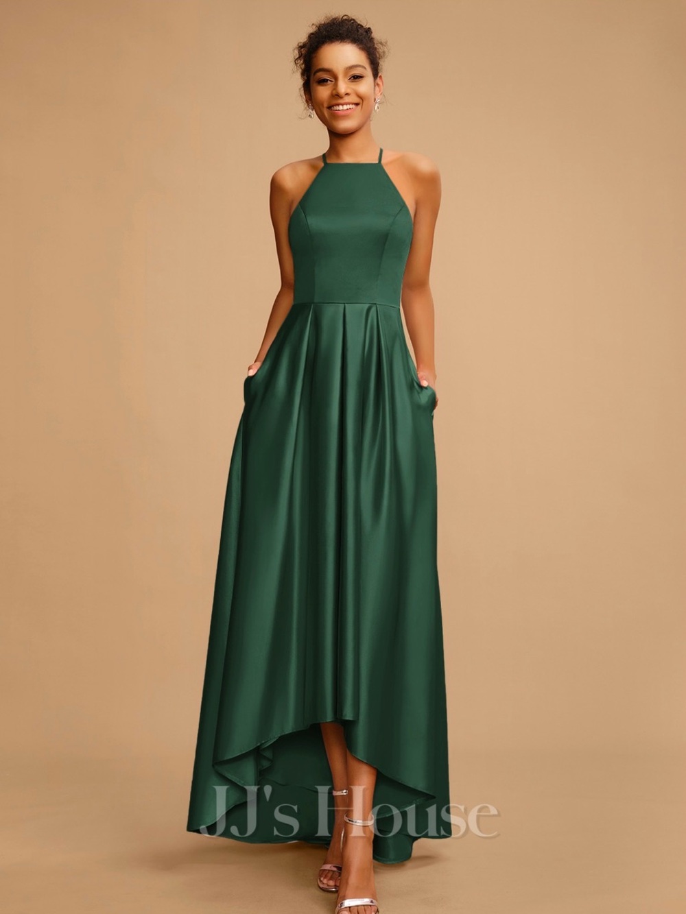 JJ's House Hunter Green Dress - Elegant Deep Hunter Green